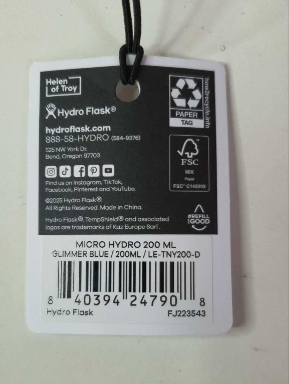 Hydro Flask Micro Water Bottle - Glimmer Blue (Limited Edition ) NEW COLOR NWT - Picture 7 of 12